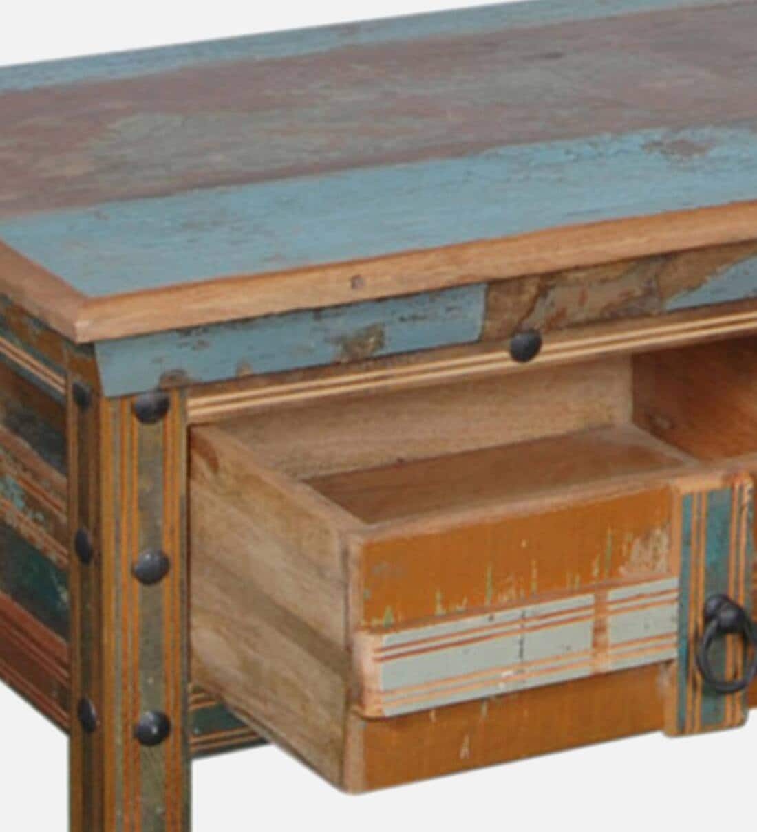 Buy Azealia Reclaimed Wood Coffee Table In Distress Finish Online