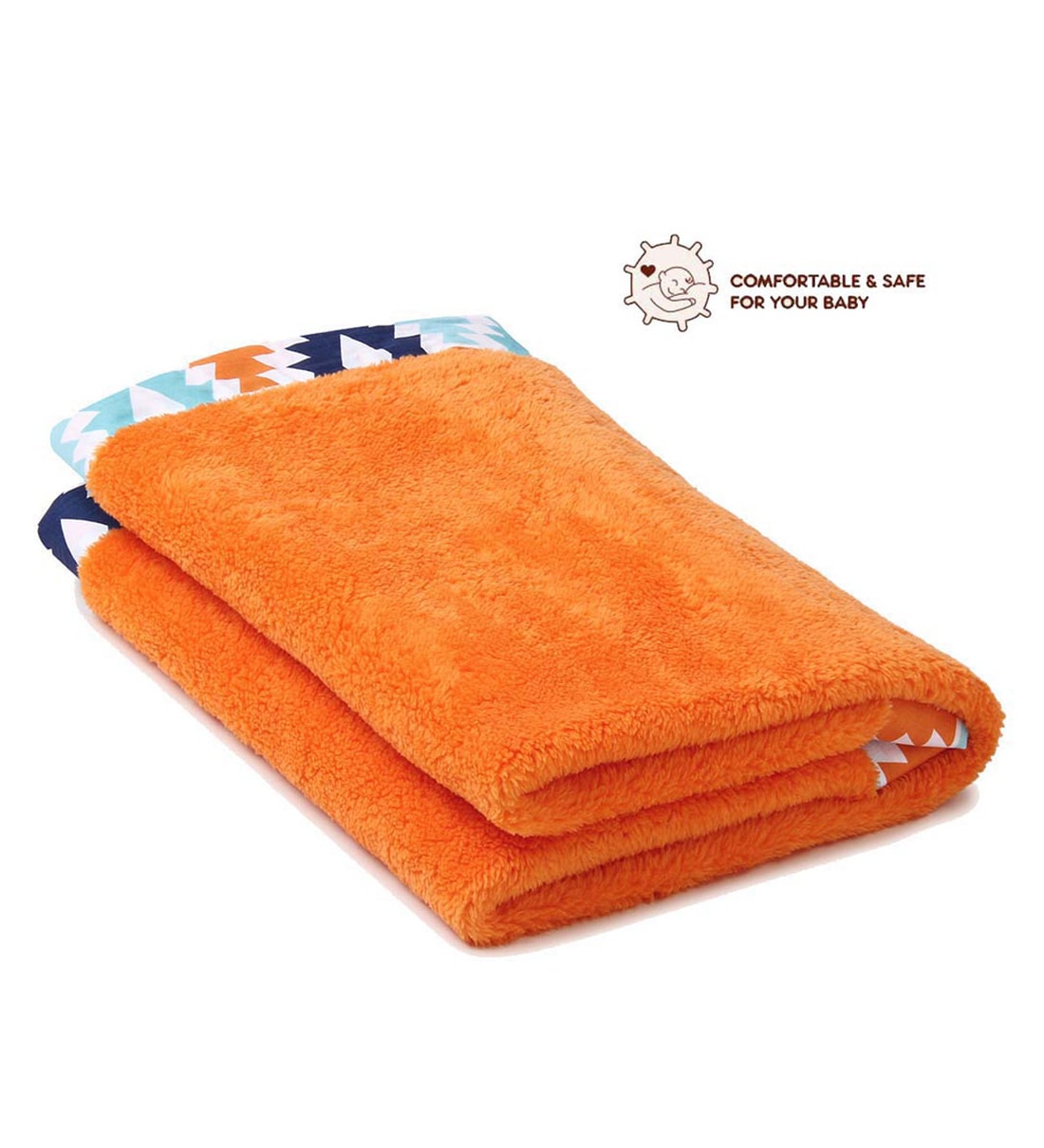 Buy Aztec Baby Blanket in Orange by Bacati Online Crib Blankets