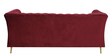 Azalea Velvet 3 Seater Sofa In Berry Red Colour