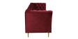 Azalea Velvet 3 Seater Sofa In Berry Red Colour