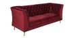 Azalea Velvet 3 Seater Sofa In Berry Red Colour