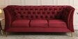 Azalea Velvet 3 Seater Sofa In Berry Red Colour