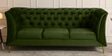 Azalea Velvet 3 Seater Sofa In Olive Green Colour