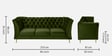 Azalea Velvet 3 Seater Sofa In Olive Green Colour