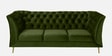 Azalea Velvet 3 Seater Sofa In Olive Green Colour