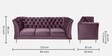Azalea Fabric 3 Seater Sofa In Violet Colour