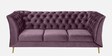 Azalea Fabric 3 Seater Sofa In Violet Colour
