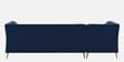 Azalea Velvet Fabric RHS Sectional Sofa (3 + Lounger) in Royal Blue Color