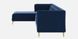 Azalea Velvet Fabric RHS Sectional Sofa (3 + Lounger) in Royal Blue Color