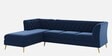 Azalea Velvet Fabric RHS Sectional Sofa (3 + Lounger) in Royal Blue Color