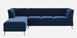 Azalea Velvet Fabric RHS Sectional Sofa (3 + Lounger) in Royal Blue Color