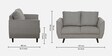 Azor Fabric 2 Seater Sofa In Sandy Brown Colour