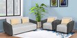 Azure Sofa Set 5 Seater in Grey & Black Colour