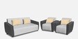 Azure Sofa Set 5 Seater in Grey & Black Colour