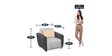 Azure Sofa Set 5 Seater in Grey & Black Colour
