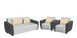 Azure Sofa Set 5 Seater in Grey & Black Colour