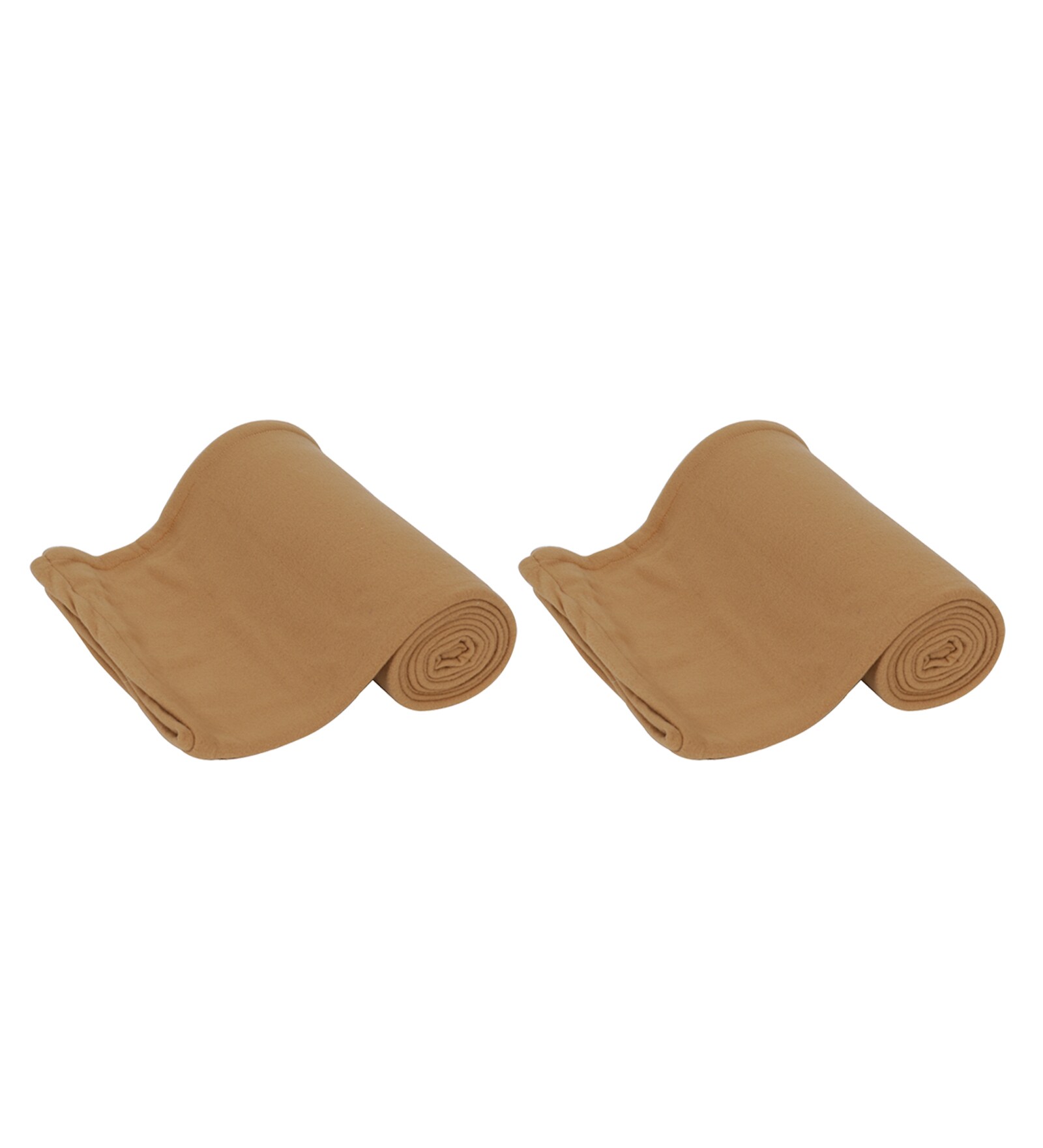Golden Polyester Single Size Blanket - Set of 2 by Xtromac