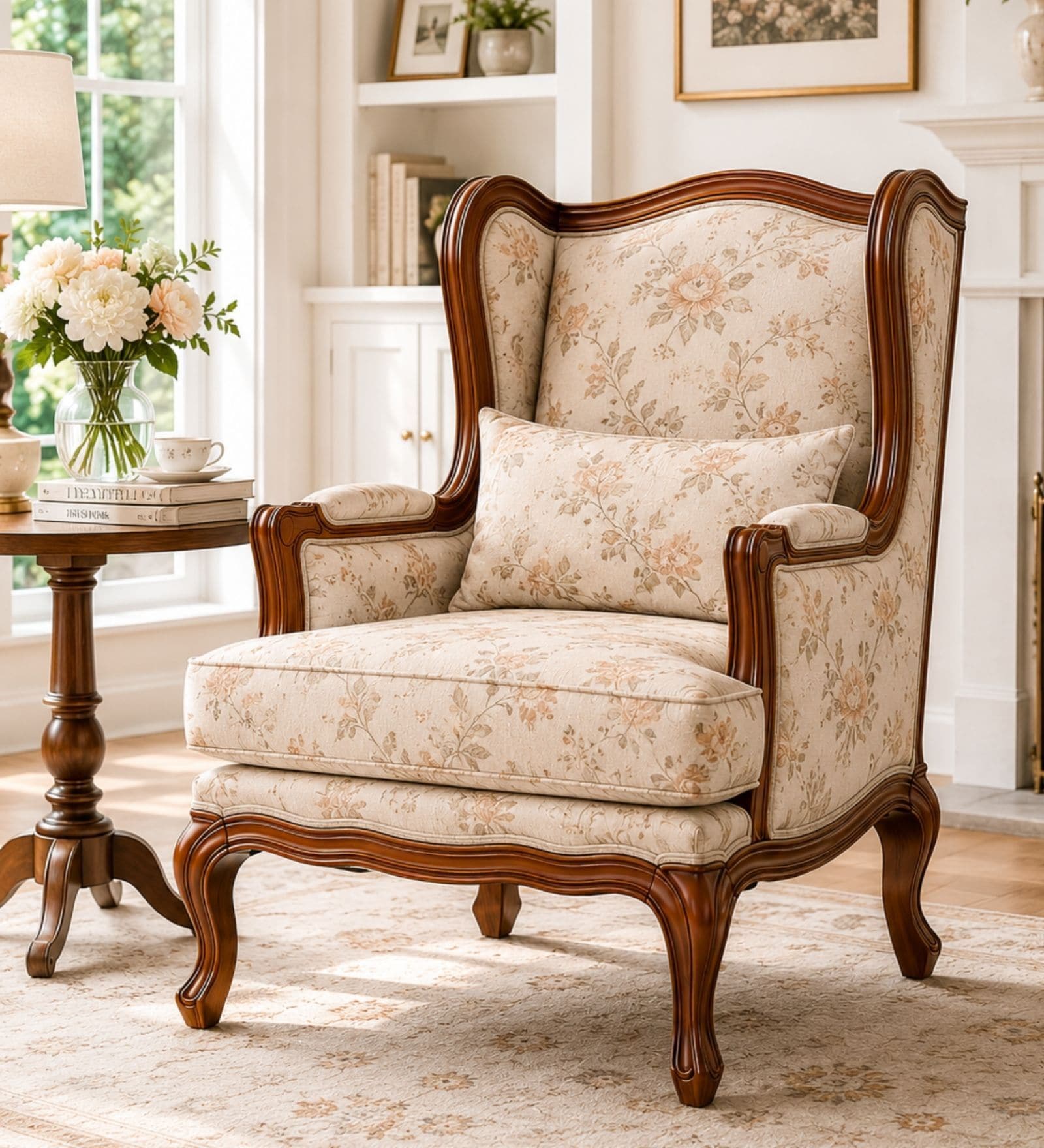 Azalea Teak Wood Lounge Chair With Suede Fabric In Beige Color Azalea Teak Wood Lounge Chair With Suede Fabric In Beige Color