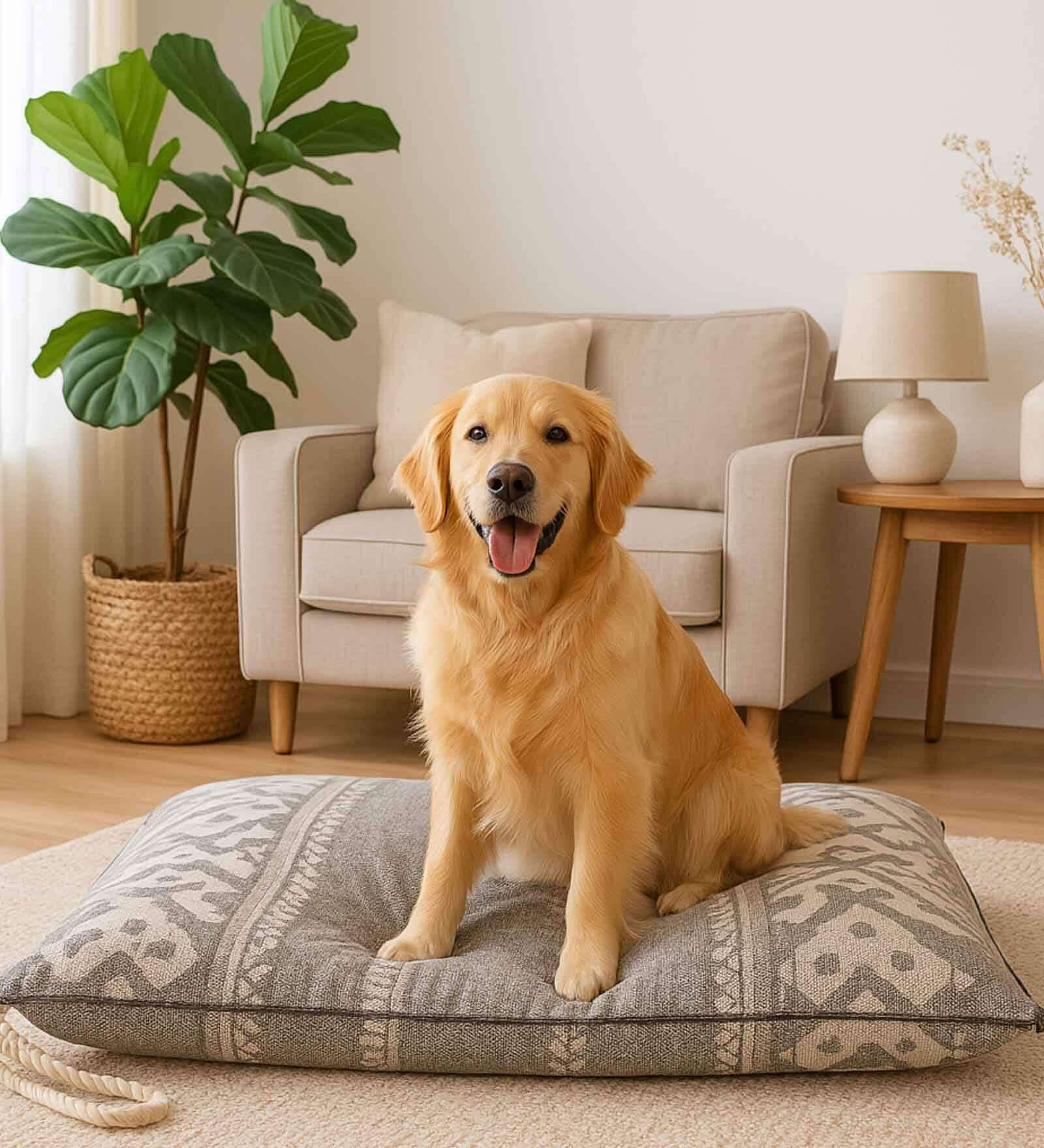 Aztec Printed Knife Edge Bed for Dogs