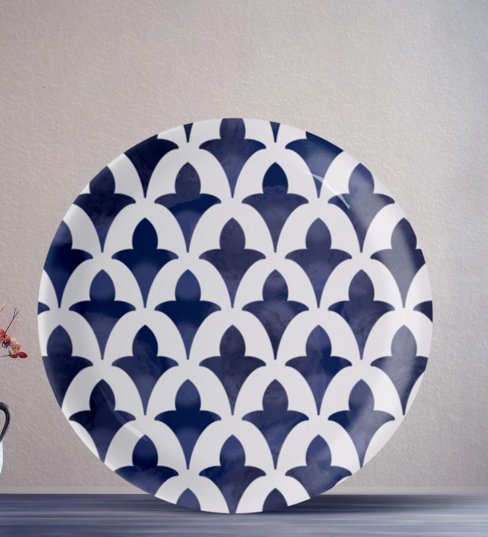 Azure Arabesque Wall Plate