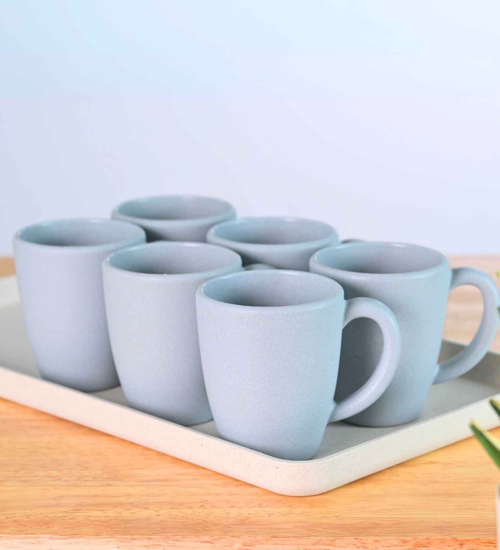 Azure Classic Coffee Mug 300 ml (6 Pc)Rice Husk Biocomposite