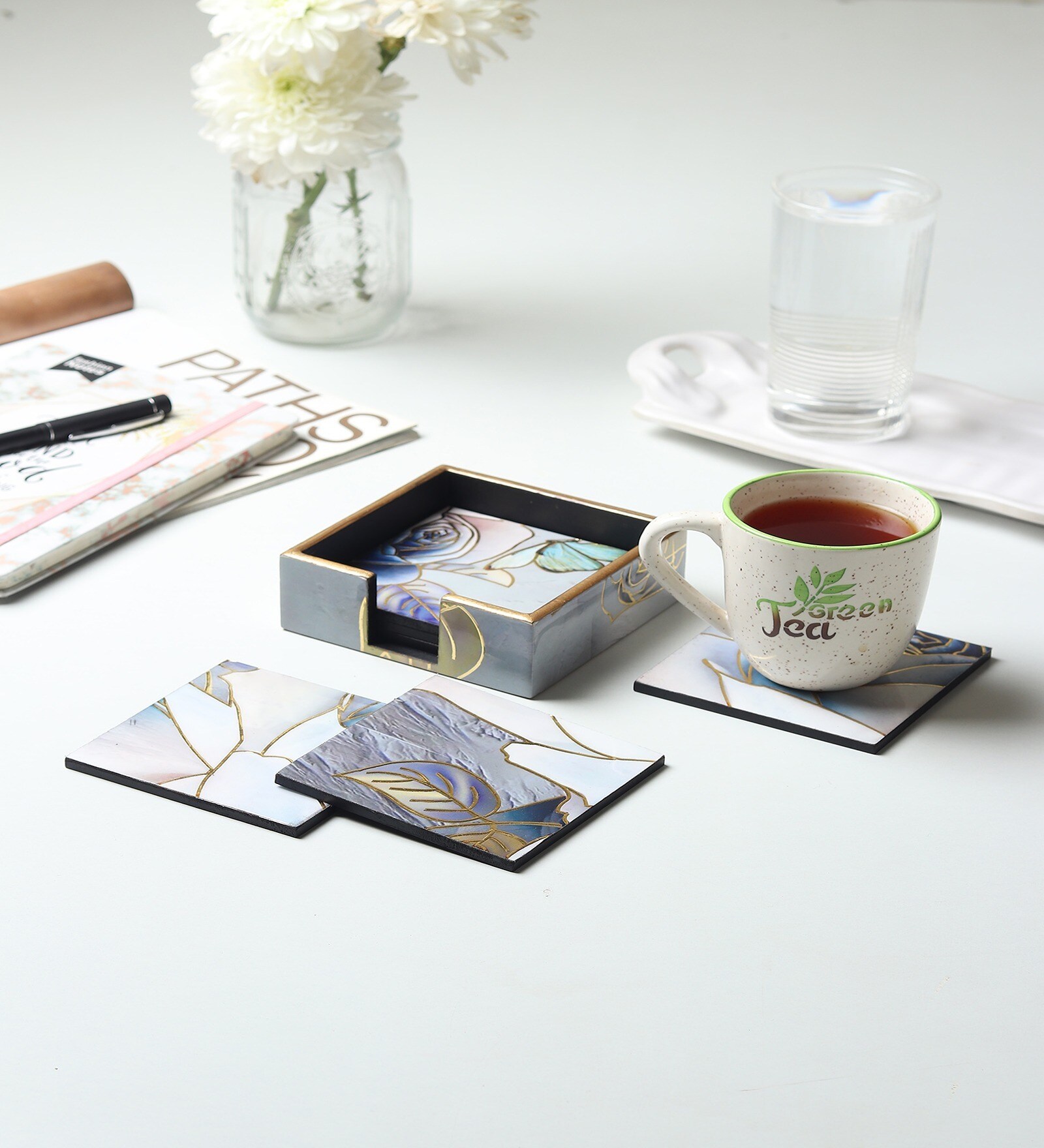 Azure Whisper Coaster Set of 6