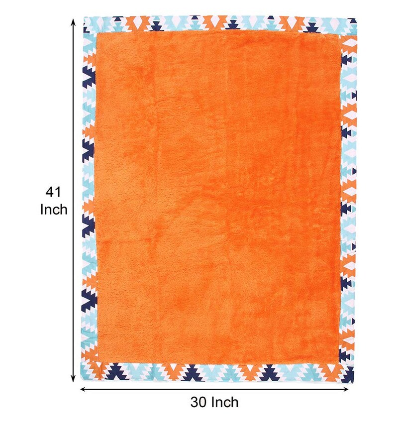Buy Aztec Baby Blanket in Orange by Bacati Online Crib Blankets