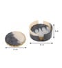 Set Of 4 Peach Resin Azalea Coaster