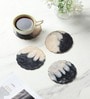 Set Of 4 Peach Resin Azalea Coaster