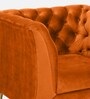 Azalea Fabric 1 Seater Sofa In Rust Colour