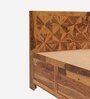 Azalea Sheesham Wood Queen Size Bed In Light Honey Finish With Box Storage