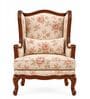 Azalea Teak Wood Lounge Chair With Suede Fabric In Beige Color Azalea Teak Wood Lounge Chair With Suede Fabric In Beige Color