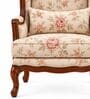 Azalea Teak Wood Lounge Chair With Suede Fabric In Beige Color Azalea Teak Wood Lounge Chair With Suede Fabric In Beige Color