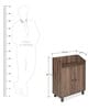 Aze Shoe Cabinet in Walnut Finish