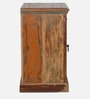 Azealia Reclaimed Wood Bedside Table In Distress Finish