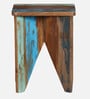 Azealia Reclaimed Wood End Table In Distress Finish