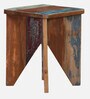Azealia Reclaimed Wood End Table In Distress Finish