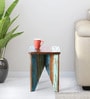 Azealia Reclaimed Wood End Table In Distress Finish