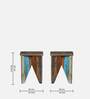 Azealia Reclaimed Wood End Table In Distress Finish