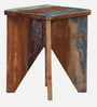 Azealia Reclaimed Wood End Table In Distress Finish