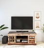 Azealia Reclaimed Wood TV Console In Distress Finish For TVs Up To 55"