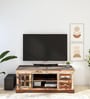 Azealia Reclaimed Wood TV Console In Distress Finish For TVs Up To 55"