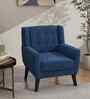 Azriah Boucle Fabric Accent Chair In Blue Colour