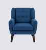 Azriah Boucle Fabric Accent Chair In Blue Colour
