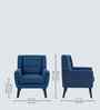 Azriah Boucle Fabric Accent Chair In Blue Colour