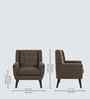 Azriah Boucle Fabric Accent Chair In Brown Colour