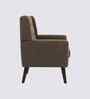 Azriah Boucle Fabric Accent Chair In Brown Colour