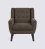 Azriah Boucle Fabric Accent Chair In Brown Colour