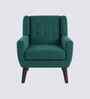 Azriah Boucle Fabric Accent Chair In Green Colour