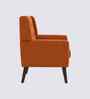 Azriah Boucle Fabric Accent Chair In Orange Colour